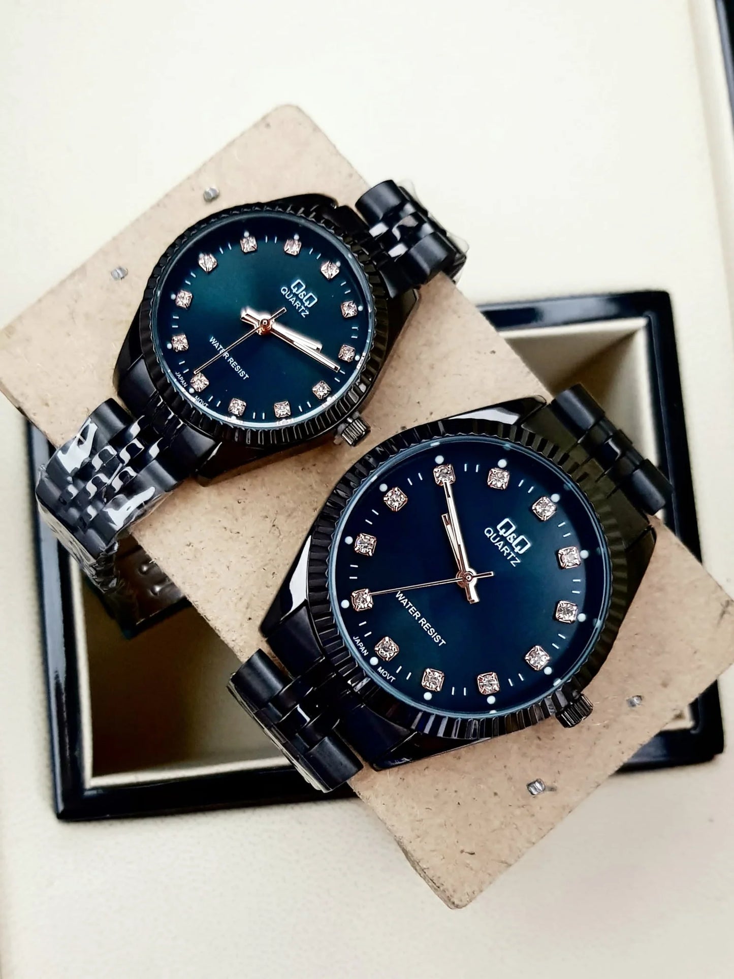 Reloj Q&Q Original Parejas+Estuche
