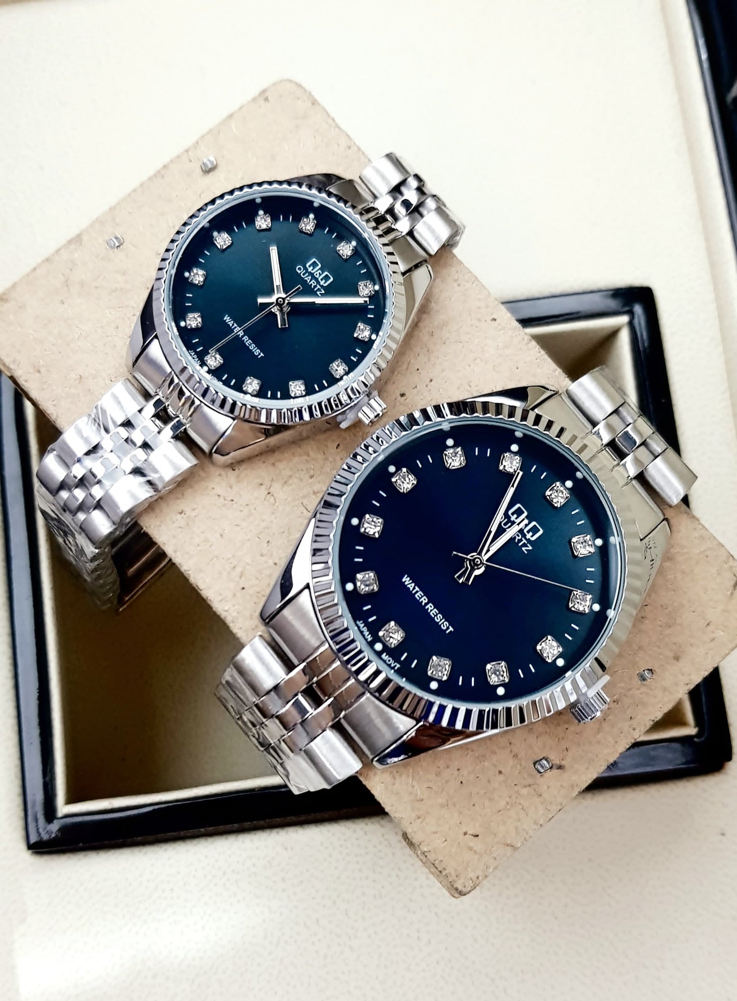 Reloj Q&Q Original Parejas+Estuche