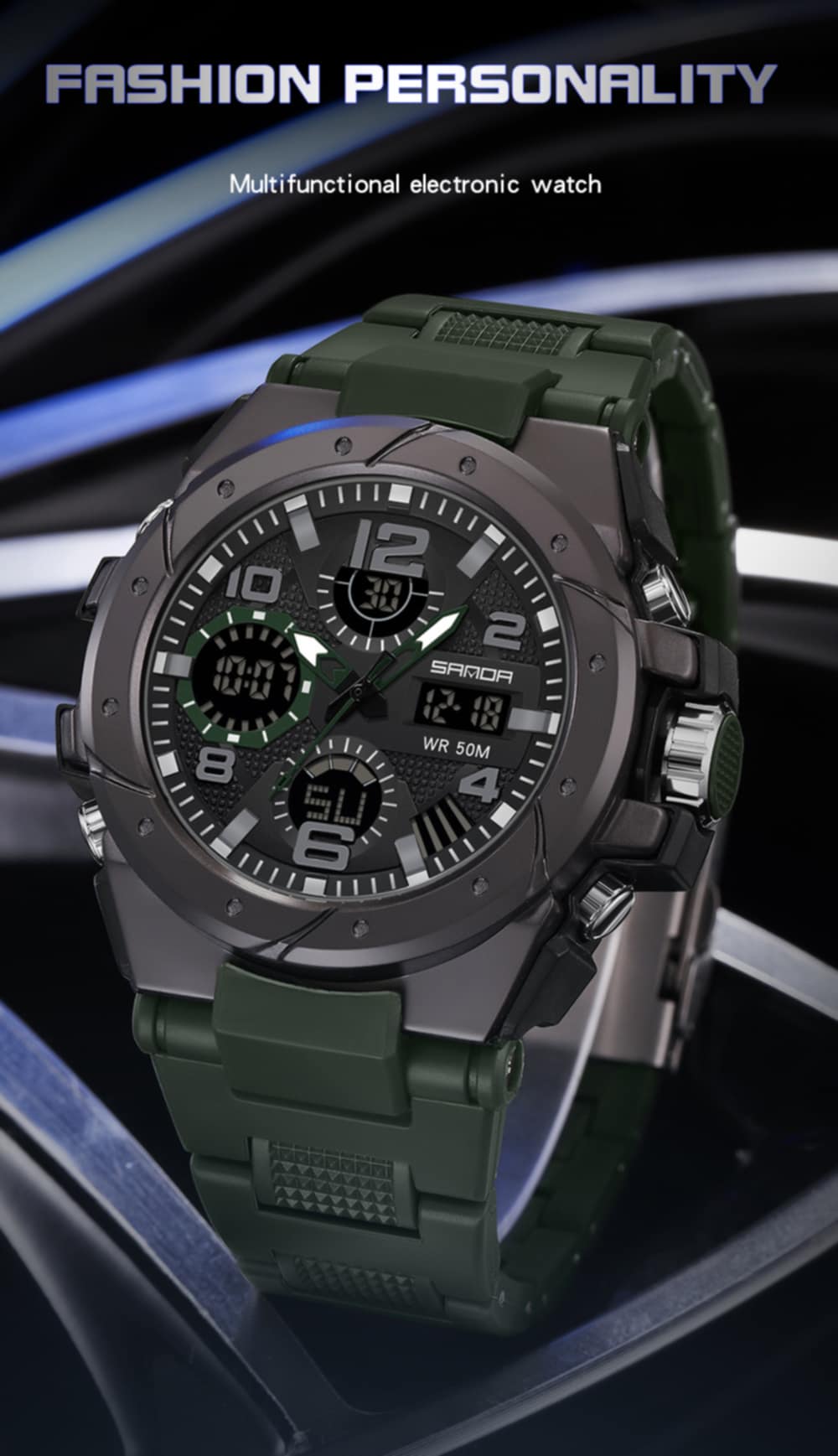 Reloj Original Sanda Sumergible Verde