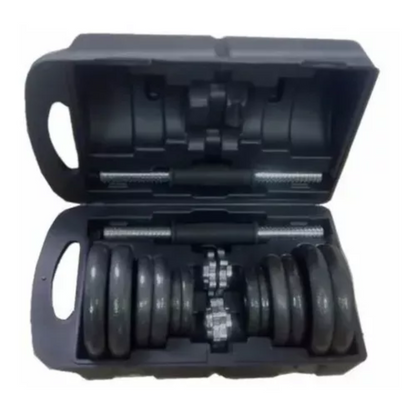 Kit De Mancuernas Pesas 20 Kg Negras