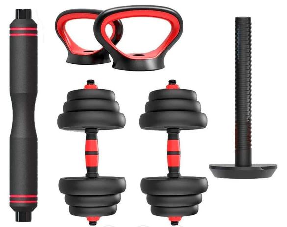 Kit Pesas 20 Kg Convertible Pesa Rusa